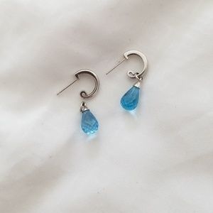 Blue topaz earrings.